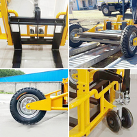 Promotion : Chariot élévateur manuel tout-terrain JX 1,5 tonne avec pompe à colonne, roues en nylon et châssis en fer haute résistance pour entrepôt et cour