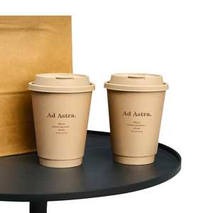 Personalized Customized Disposable Recyclable <strong>Paper</strong> <strong>Cup</strong> Hot Stamping Double Wall <strong>Paper</strong> Coffee <strong>Cup</strong> with Lid and Sleeve - Product Image 2