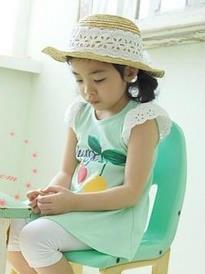 Vêtements pour enfants en gros, t-shirt en coton à manches courtes décontracté avec imprimé de fruits pour filles, provenant d'un fournisseur chinois - Product Image 3