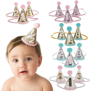 Fascia per Capelli Personalizzata con Fiocchi per Compleanno, per Bambine di 1/2/3 Anni, Accessori per Capelli per Bambini - Product Image 1