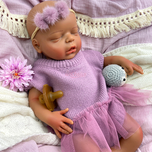 Bambola Reborn Interattiva Genitore-Figlio con Corpo Morbido ed Espressioni Realistiche per l'Educazione Precoce dei Bambini, Bambina Anatomicamente Corretta da 18 Pollici - Product Image 3