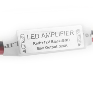 Penguat Sinyal LED Mini Satu Warna DC12V <span class=keywords><strong>3</strong></span>*4A dengan Kabel Merah dan Kabel Hitam - Product Image 4
