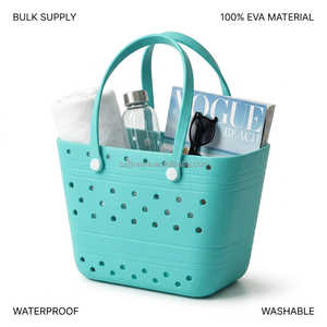 Sac fourre-tout EVA haute capacité du fabricant, imperméable et lavable, en caoutchouc, idéal pour la plage, les vacances d'été, les fêtes en bateau, la piscine et les voyages. - Product Image 3
