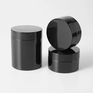 高品质环保材料黑色塑料罐可用于化妆品