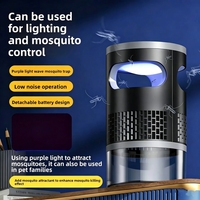 Tueur de moustiques rechargeable par USB, lampe anti-insectes à lumière ultraviolette UVA, lampe tue-insectes pour moustiques, mouches, mites, insectes