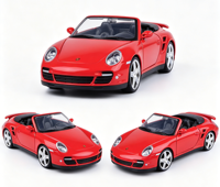 Modèle de voiture de sport décapotable à toit ouvert à l'échelle 1:24, modèle en alliage métallique, roadster réaliste, simulation de cabriolet