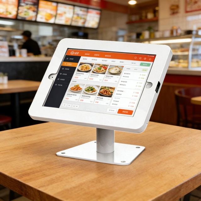 Security Anti-theft Metal POS Tablet Kiosk Stand Desktop Mount Tablet Stand for iPad 10.2"