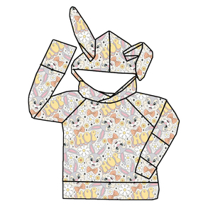 2026 Newest Children Clothing Kids Holiday <strong>Clothes</strong> Custom Print Easter <strong>Rabbit</strong> Ear Long Sleeve Girls Hoodie Top - Product Image 3