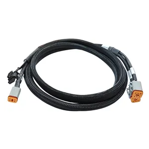 Arnés de cables impermeable personalizado, conector DT, conjunto de cable de DT06-6S, arnés de cableado de iluminación automotriz LED