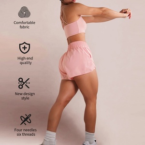 Custom Sample Quick Dry Fitness Sports Bra 2 Pieces Workout Clothing High Waisted Gym Shorts Yoga Sets - Product Image 4