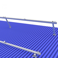 Support de montage inclinable réglable pour pieds avant et arrière, système de montage solaire inclinable pour toit plat