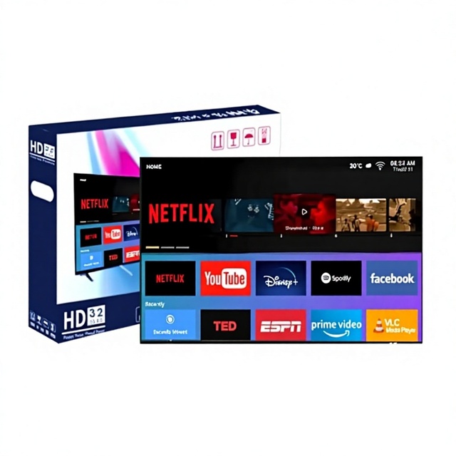 Customized 32 Inch HD LED LCD TV Large Screen AI Intelligent 85 Wifi Network Home TV IPS Television