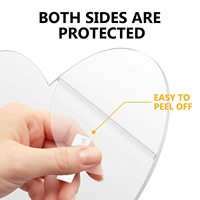 Plaques en acrylique de 2 mm d'épaisseur, forme de cœur, pour base lumineuse, plaque transparente brillante, plaque en plexiglas