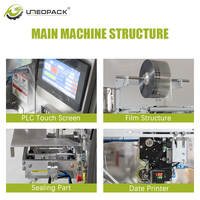 Machine d'emballage verticale automatique pour petits sachets de liquides, idéale pour la sauce oignon, la sauce soja, la mayonnaise, la sauce satay, pour les petites entreprises
