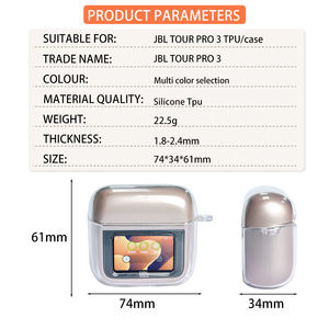 Clair Transparent Top Vente TPU Silicone Casque Cas avec Crochet Protecteur Couverture Écouteur Cas Pour <span class=keywords><strong>JBL</strong></span> TOUR <span class=keywords><strong>PRO</strong></span> <span class=keywords><strong>3</strong></span> TPU Cas - Product Image 6