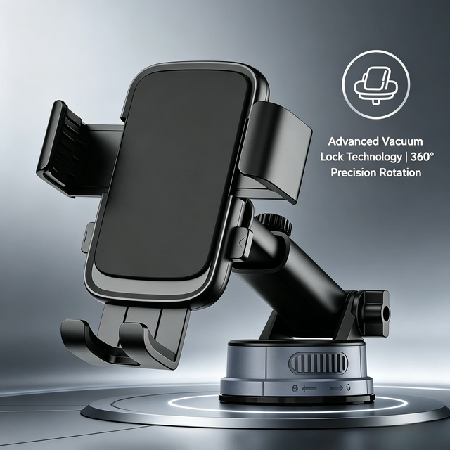 18-Year Factory Vacuum Car Phone Holder Anti-shake Reusable Suction Cup Dashboard Phone Mount for Auto Parts OEM ODM Wholesale