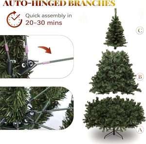 Luxury Wholesale High Quality Factory 210cm <b>Modern</b> Artificial <b>Christmas</b> <b>Tree</b> PE With CE Standard with LED Lights - Product Image 4