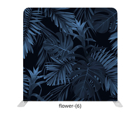 2026 8x8 FT Affichage de toile de fond en tissu tendu en aluminium à motif floral pour photomaton, photographie et salon professionnel