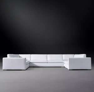 Divano Sassanid di Design Italiano Moderno, <span class=keywords><strong>Arredamento</strong></span> Americano di Lusso per Soggiorno, Set Divani <span class=keywords><strong>Modena</strong></span> con Braccioli Affusolati, Sezionale a U Personalizzabile - Product Image 2