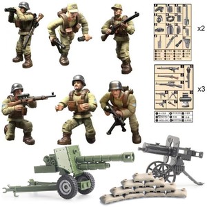 Modelo de Soldado Militar de la Segunda Guerra Mundial Articulado y Ensamblable para Comercio Exterior, Bloque de Construcción, Minifigura, Diorama, Escena, Juguete, Modelo de Plástico - Product Image 2