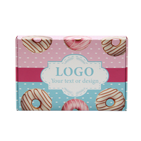 Boîte d'Emballage Personnalisée Rose pour Biscuits Ondulés, Vente en Gros, Boîte à Gâteaux, Biscuits, et Donuts avec Logo