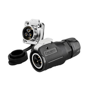 Cnlinko hàng không cắm LP16 bán kim loại bốn lỗ mặt bích Bảng điều chỉnh 2 Pin vít dây IP68 kết nối không thấm nước - Product Image 2