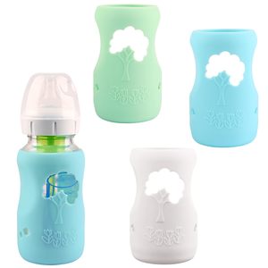 Paquete de 3 fundas de silicona antirrotura para biberones, compatibles con biberones de vidrio de cuello ancho Dr. <span class=keywords><strong>Brown</strong></span> - Product Image 1