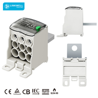 Bloc de bornes modulaire DBK avec compatibilité pour câbles de raccordement, pour la distribution de sortie MCCB et le branchement de fils, 1000V AC/1500VDC, contacts en laiton