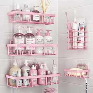 5 Pack Shower Caddy Organizer No Drilling Bathroom Rack Shelf <b>for</b> Wall Staorge <b>Basket</b> - Product Image 1