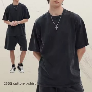 T-shirt ample pour homme en coton, épaules tombantes, vêtements de sport, logo personnalisé de qualité, t-shirt uni pour homme - Product Image 4