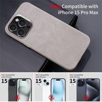 Étui de téléphone en cuir de luxe pour iPhone 15 Pro Max, personnalisé pour hommes, en cuir artificiel, antichoc, Laudtec ODM OEM
