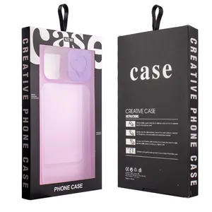 중국 공장 사용자 정의 로고 소매 상자 포장 휴대 전화 PVC 패키지 상자 아이폰 삼성 전화 케이스 패키지