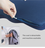 Coussin de siège orthopédique en gel rafraîchissant en mousse à mémoire de forme 100 % en forme de U pour chaise de bureau, voiture, soulagement de la pression sur le coccyx et la sciatique