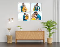 Support publicitaire mural personnalisé en acrylique imprimé pour diverses occasions, avec image, texte, couleur et taille personnalisables, et quincaillerie de fixation