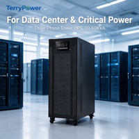 UPS Online Tiga Fasa Frekuensi Tinggi 30KVA/40KVA/60KVA PF1.0 Tipe Tower dengan Baterai Asam Timbal untuk Pusat Data, Industri, dan Telekomunikasi