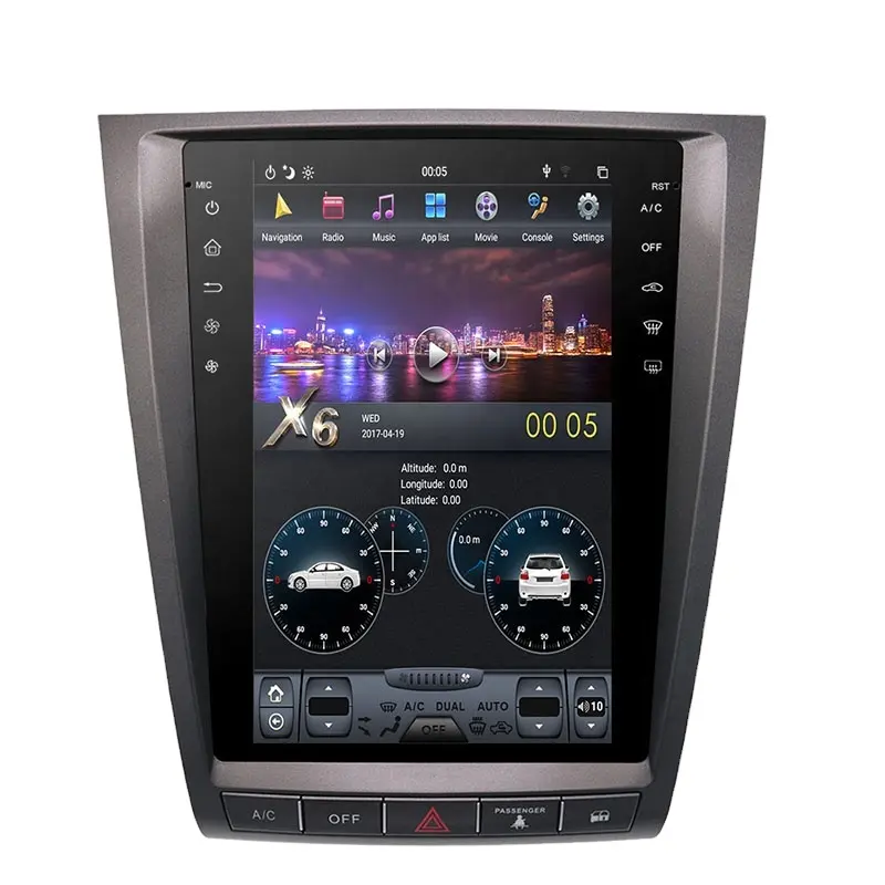 11.8 ''Verticale Screen 4 + 64 Gb Android Auto Multimedia Speler Radio Gps Navigatie Voor Lexus Gs GS300 GS350 GS450 GS460 2004-2011