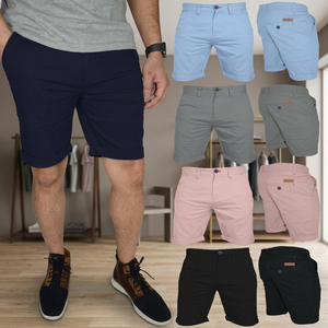 2024 New Hot Sale Mens Plus Size Breathable Eco-Friendly Washed Spandex/Cotton Casual <b>Shorts</b> Slim Mid Elastic Waist Workout - Product Image 2