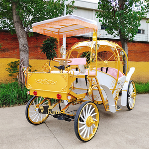 Chariot de Mariage Cendrillon Citrouille Rose Métallique - Transport Spécial à Vendre - Product Image 2