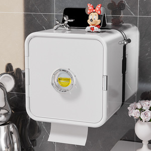 Suction Cup Tissue Box Toilet Paper Holder Wall Mounted Waterproof Multi Purpose No Drilling Required Rectangular Shelf - Product Image 2