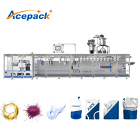 Machine d'emballage ACEPACK pour sachets à bec verseur d'angle, pour jus, sauces, détergents, remplissage et bouchage de sachets stand-up, personnalisable