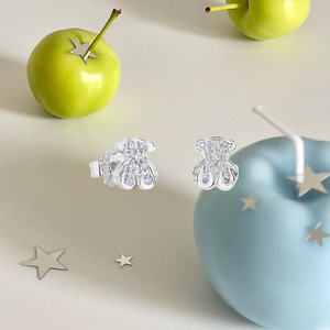 Pendientes de Aro con Diseño de Oso Adorable, Joyería Fina de Lujo, con Múltiples Gemas y Perlas, Chapados en Oro y Plata, para Mujer, Joyería Premium - Product Image 4