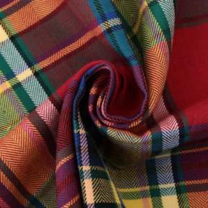 32/S 100% algodón escocés Check Plaid tela transpirable hilo teñido para <span class=keywords><strong>camisa</strong></span> Textiles para el hogar zapatos-para niños niñas niños en Stock - Product Image 4