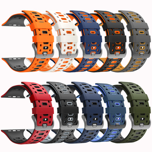 Bracelet en silicone respirant pour <span class=keywords><strong>Apple</strong></span> <span class=keywords><strong>Watch</strong></span> Ultra 3 2, bracelet de <span class=keywords><strong>sport</strong></span> 49mm 46mm <span class=keywords><strong>45mm</strong></span> 44mm, bracelet Iwatch 11 10 9 8 <span class=keywords><strong>7</strong></span> 6 Se3 Correa - Product Image 3