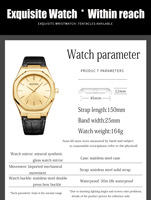 Jam Tangan Pria BESTWIN 812PD Original Classic Fashion Tanggal Kronograf Jam Tangan Pria Tahan Air Sport Tali Kulit Montre Pour Homme