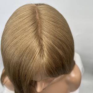 100% naturale vero e proprio vergine capelli umani lunghi pieno pizzo tutta in seta Top Base <span class=keywords><strong>parrucche</strong></span> con PU pelle sottile intorno per il cancro - Product Image 2