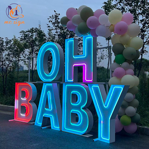 Letras y Números de Neón RGB de Metal Gigantes de 3 y 4 Pies con Diseño Gratuito para Decoración de Bodas, Graduaciones, Celebraciones y Alquiler para Fiestas - Product Image 5