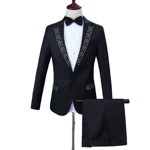 Abito da <span class=keywords><strong>uomo</strong></span> di moda ospite vestito nuovo abito da cantante maschile <span class=keywords><strong>costume</strong></span> monopetto - Product Image 1