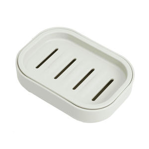 Boîte à Savon Créative Double Couche avec Drainage pour la Maison, Support de Rangement Portable en ABS Grande Capacité pour Savon de Lessive, Rangement de Savon Blanc pour Salle de Bain - Product Image 1
