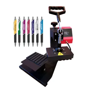 6IN1 digital sublimation blank pen logo printing heat transfer press machine for pens