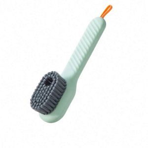Multifunction Hand Held Eco-Friendly Durable Shoe <b>Brush</b> Long Handle Soft Nylon Bristles Automatic Liquid Application Hook for - Product Image 2